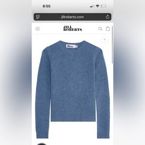 Jill Roberts Blue Cashmere Sweater size L